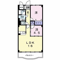 グランドゥール宝塚の物件間取画像